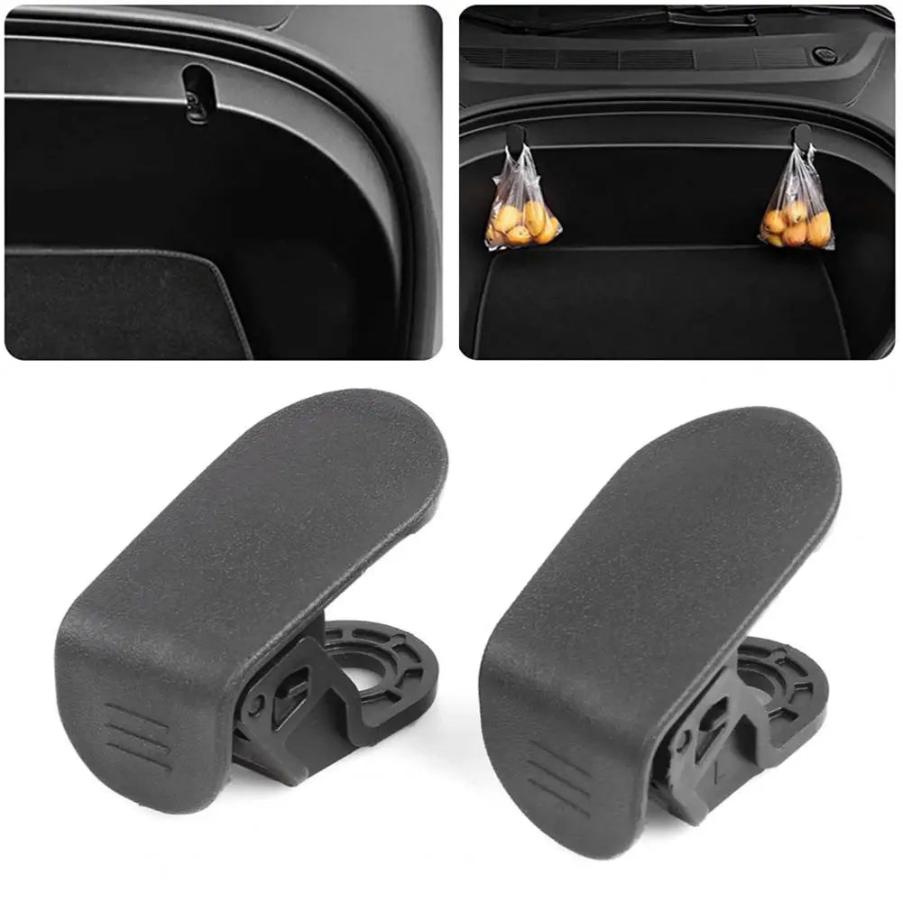 Strong Load-bearing Car Hook 1 Pair Front Trunk Hooks for Tesla Model 3 Foldable Frunk Organizer Accessories Strong Load-bearing Quake