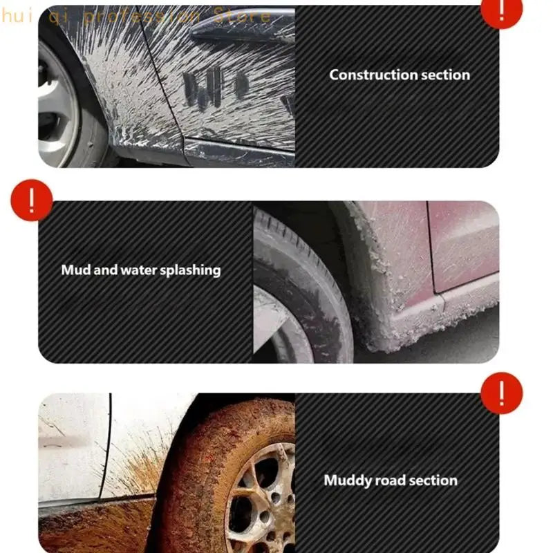 Wheel Area Mud Guards for Cars with Pliable EVA Composite Panels, Metal Plates, and Commute Ready Coverage for Daily Roads H8WE Quake