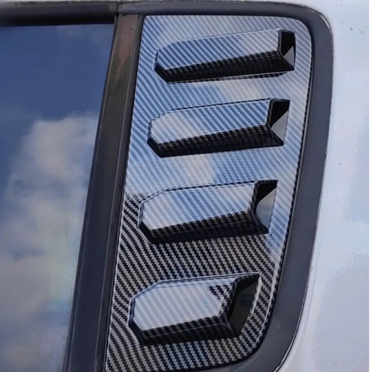 For Suzuki Swift 2005-2010 4 Doors Car Rear Louver Window Side Shutter Cover Trim Sticker Vent Scoop ABS Carbon Fiber Auto Parts Quake