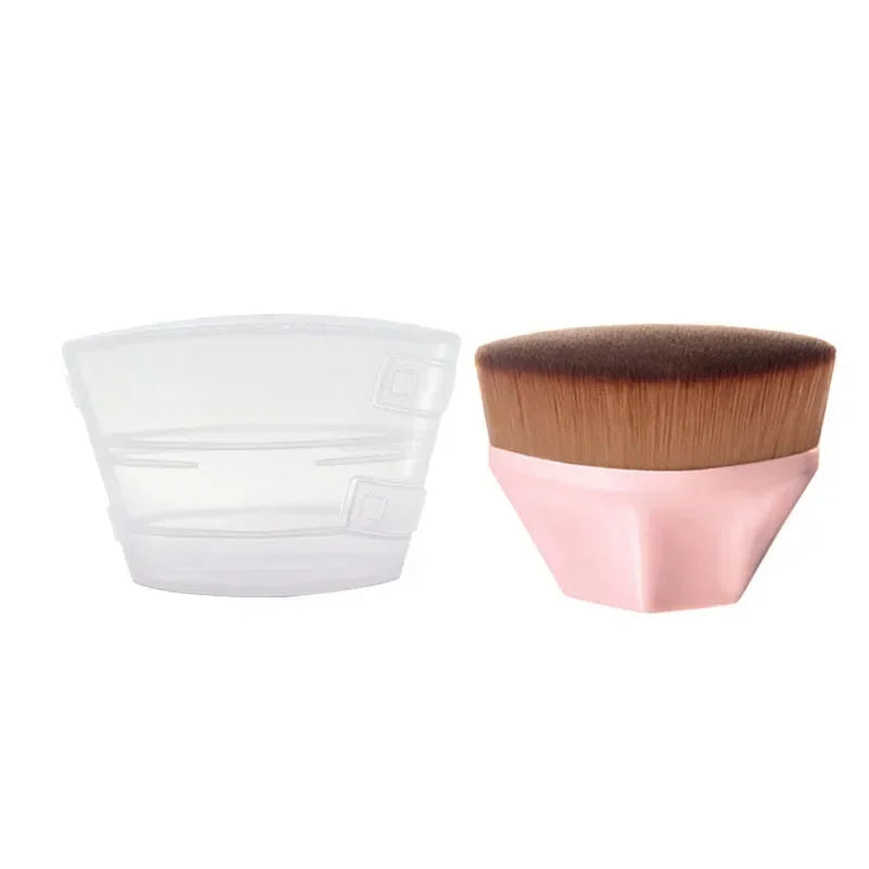 1Pcs New Arrival Foundation Brush BB Cream Makeup Brushes Loose Powder Brush Flat Kit Pincel Maquiagem Make Up Brushes Quake C508-pink 1pcs