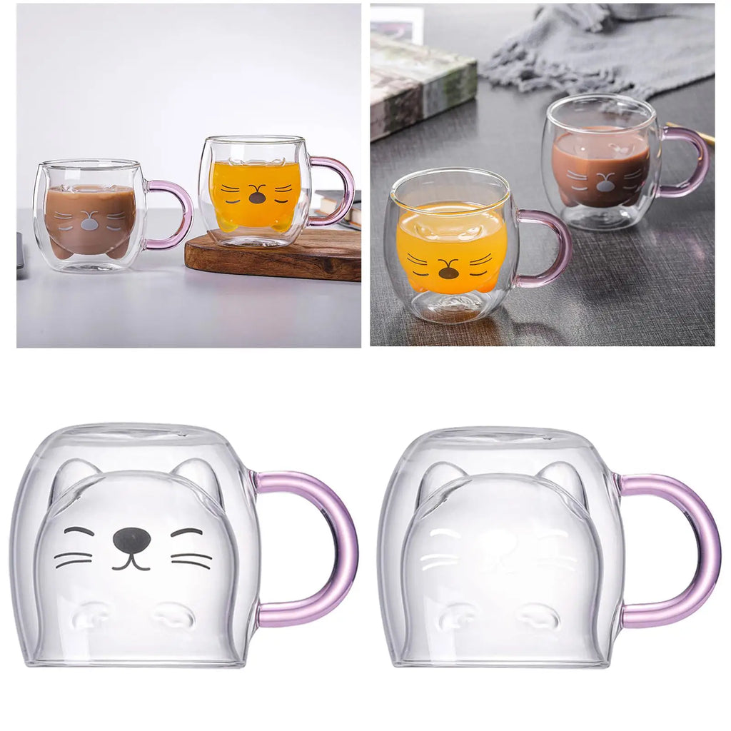 Glass Cup Heat Resistant Borosilicate Glass -Proof Anti-Scalding Cup for Cocktail Quake