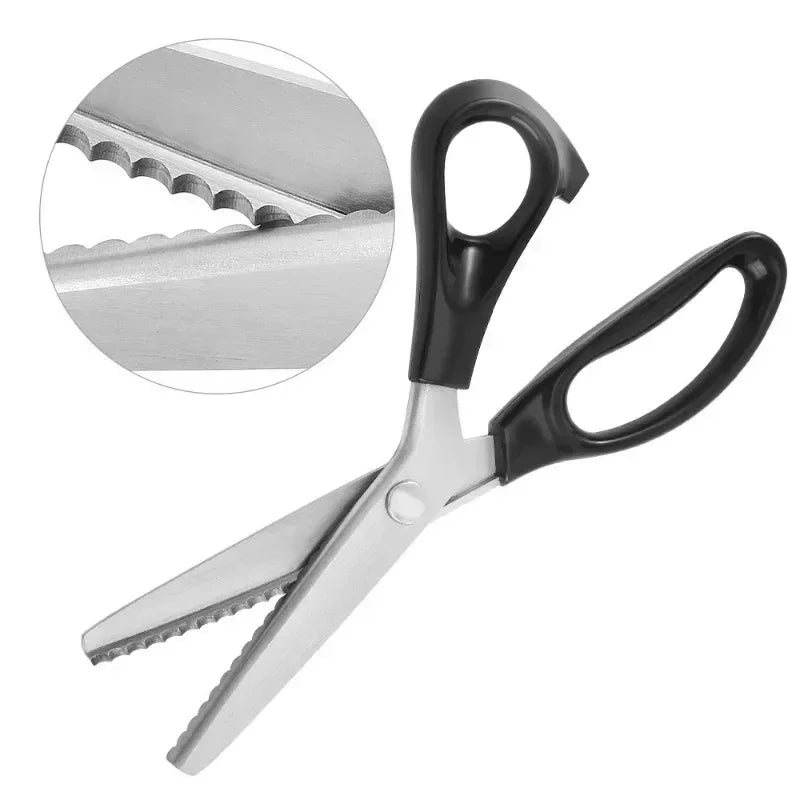 Professional Pinking Shears Stainless Steel Zig Zag Scissors for Fabric Sewing Dressmaking Quilting for Tailors Sewers DIY Quake