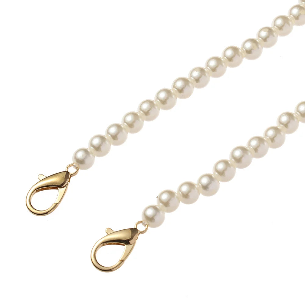High Quality Pearl Belt Accessories Pearl Strap DIY purse Replacement Long Beaded Chain Bags Handbag Handles Quake