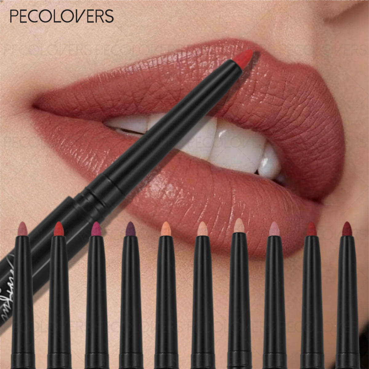 Matte Lip Liner, Natural Lipstick Pen for All Light Types, Accurate Defind Lip Lines, Nude Pink Beige Red Tones, Daily Makeup Quake