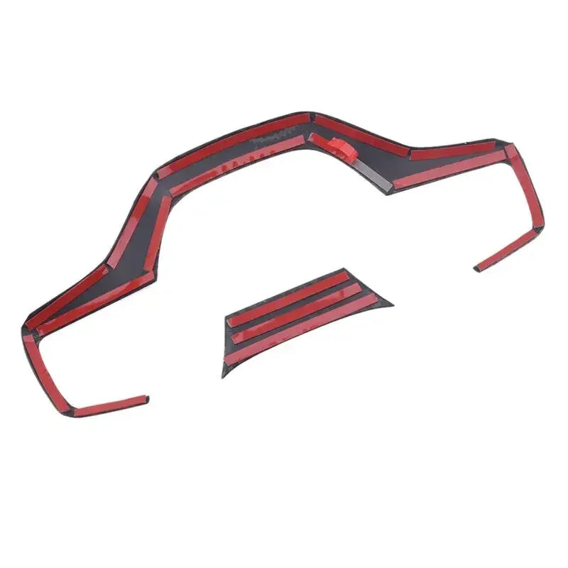 For Hyundai Elantra 2017-2020 Carbon Fiber Look Car Interior Steering Wheel Trim Cover Sticker Button Frame Molding Accessories Quake