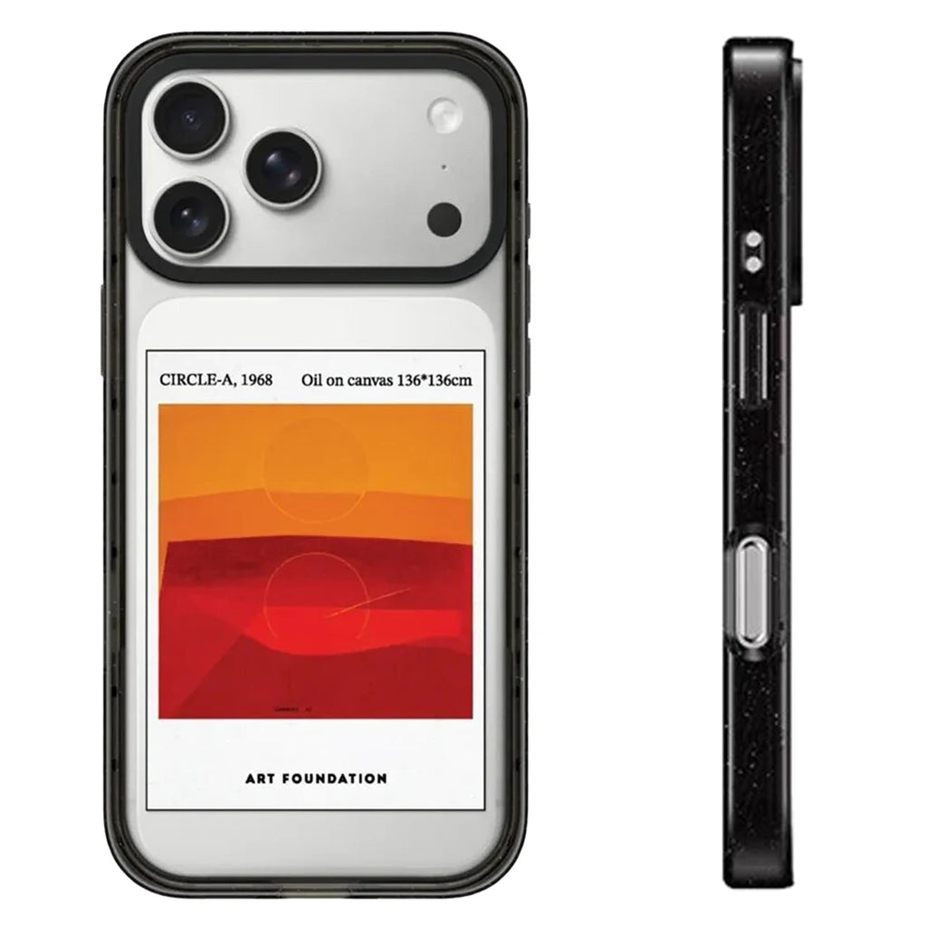 Circle-A Impact Black Border Magnetic Phone Case Cover for IPhone 14 15 16 17 18 Pro Max Case Quake impact (MagSafe) iPhone 15 Pro Max