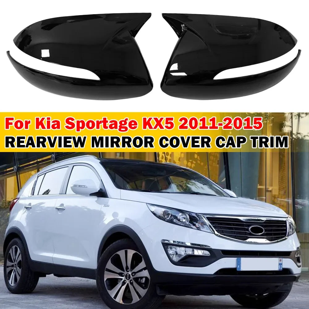 For Kia Sportage KX5 2011-2015 Car Sticker Rearview Side Mirror Cover Wing Cap Exterior Case Trim Accessories Vehicle Decoration Quake