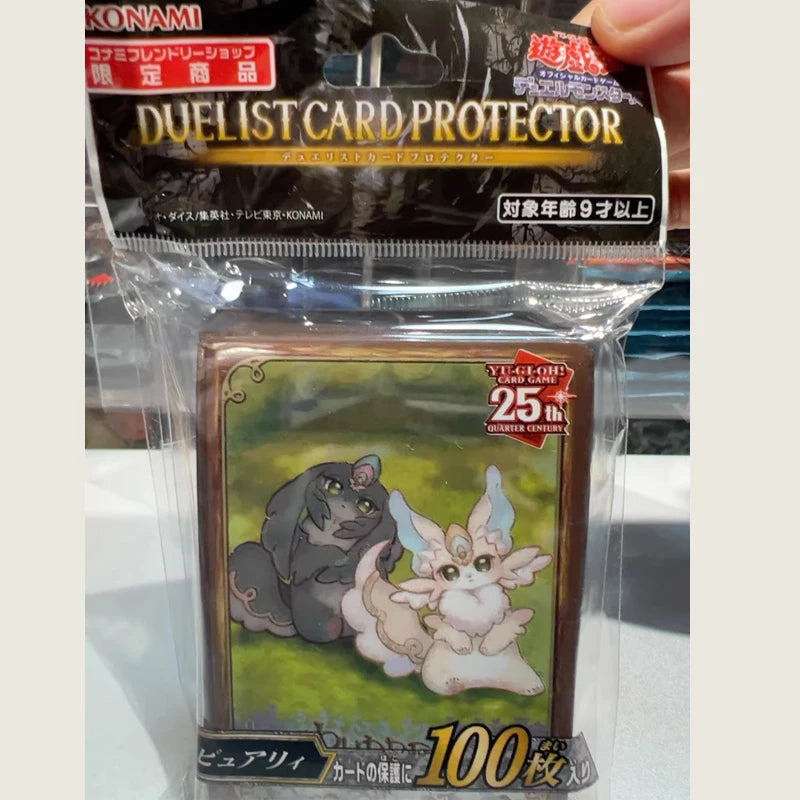 Official Yu-Gi-Oh! Card Sleeves 100PCS 63x90mm Standard Size Cute Plush Design Protective Covers Duelist Collection Kids Gift Quake