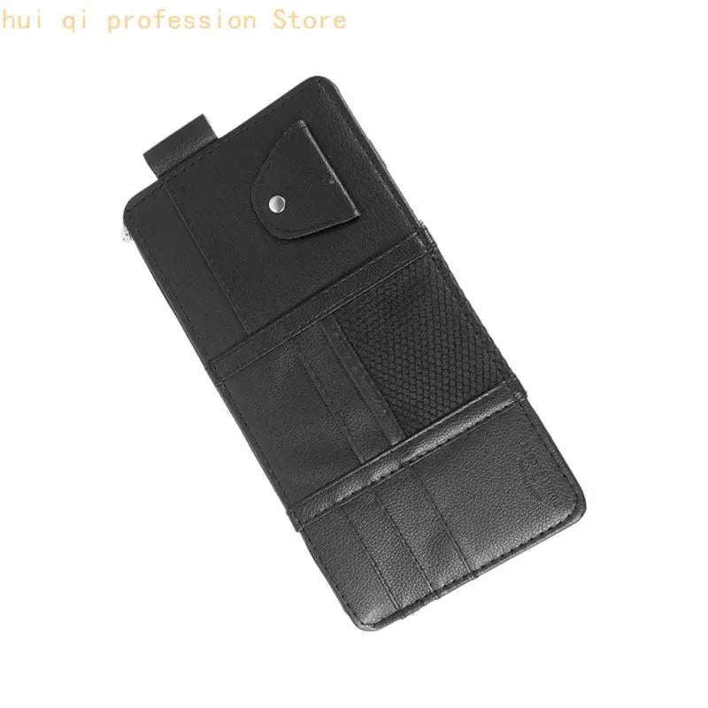 Automotive Interior Organizers Sun Visors Storage Bag Tear Proof PU Leather H8WE Quake