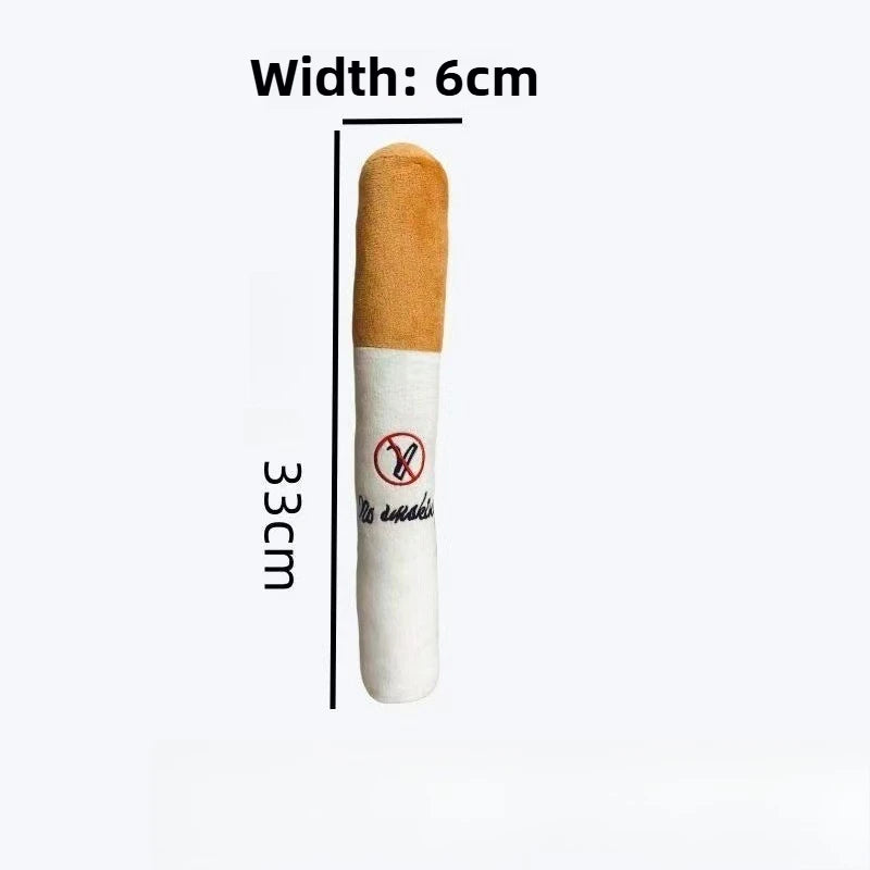 Voice Emitting Cigarettes Pet Plush Toys Cigar Shaped Hip-hop Simulation Funny Teeth Grinding Domineering Cats and Dogs Quake A