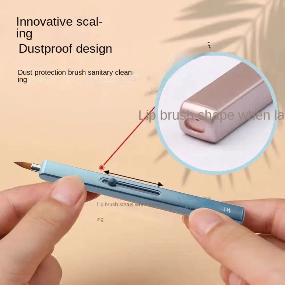 Makeup Brush Make Up Tool Lady Capped Eyeshadow Applicator Lip Gloss Brush Lipstick Brush Cosmetic Brush Retractable Lip Brush Quake