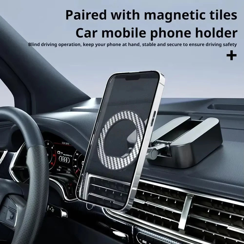 Magnetic Phone Stand Mount Foldable Extendable Portable Travel Holder for Desk Airplane Train Magnet Travel Phone Holder Quake