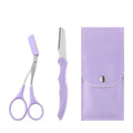 vvocci 3Pcs Eyebrow Tools Portable Scissors with Comb Private Label Set Makeup Eyebrow Trimming Set Eyebrow Razor makeup tools Quake M126 2pcs set