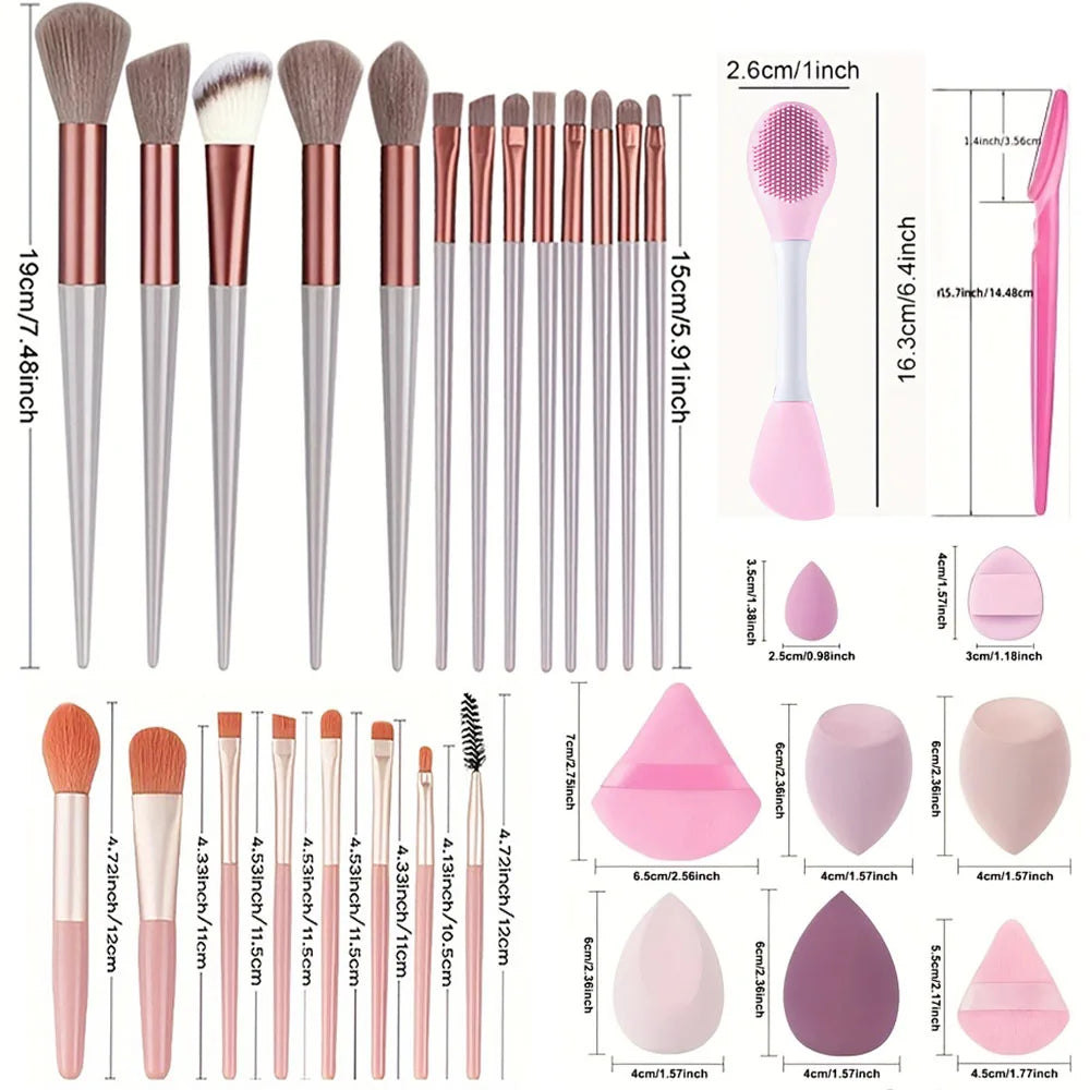 Makeup Brushes 8-29Pcs Makeup Kit Professional Women Cosmetic Soft Powder Brush Eyeshadow Foundation Full Set Travel Beauty Tool Quake