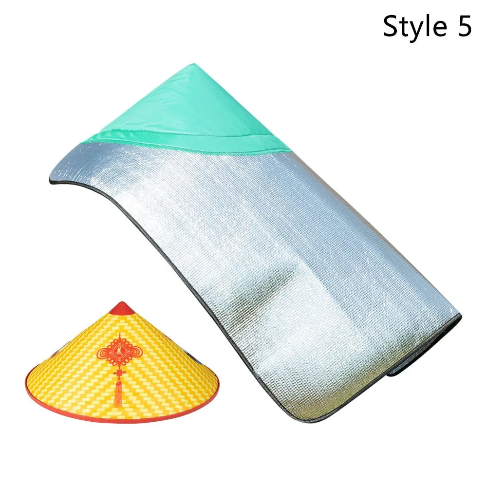 Cloak thi Heat Insulation Sun Hats Cloak thi Extra Large Agricultural Work Hat Sun&UV Rain Resistant Sun Visor Cap Unisex Quake Style 5
