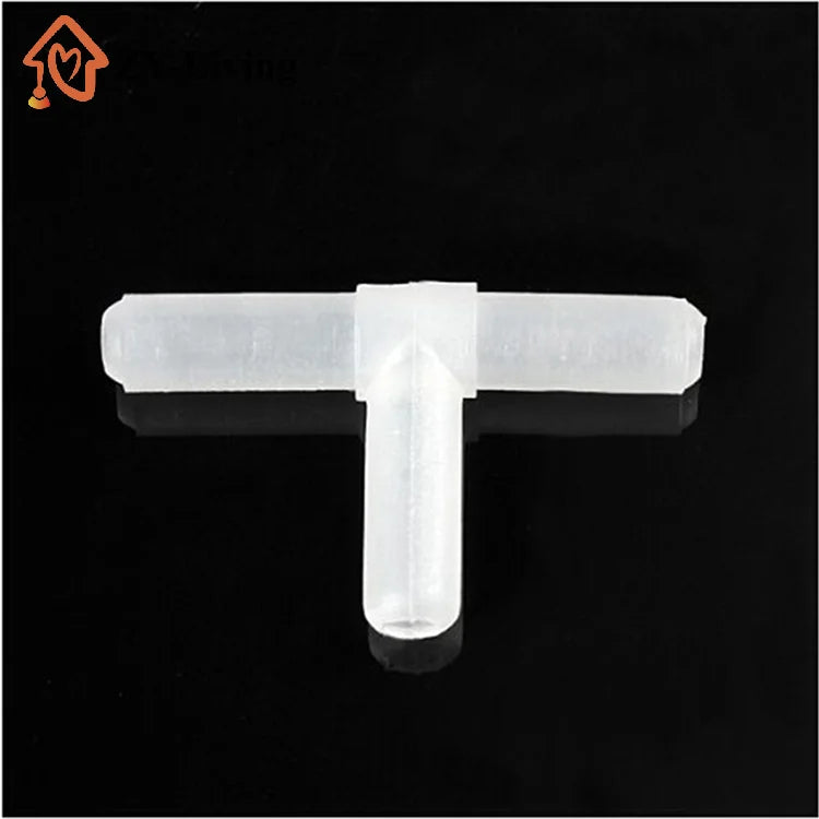 10/100Pcs Plastic Aquarium Air Tee Joints T 3-Way Joints T-junction Fish Tank Air Pump Line Tubing Pipeline Connectors Quake