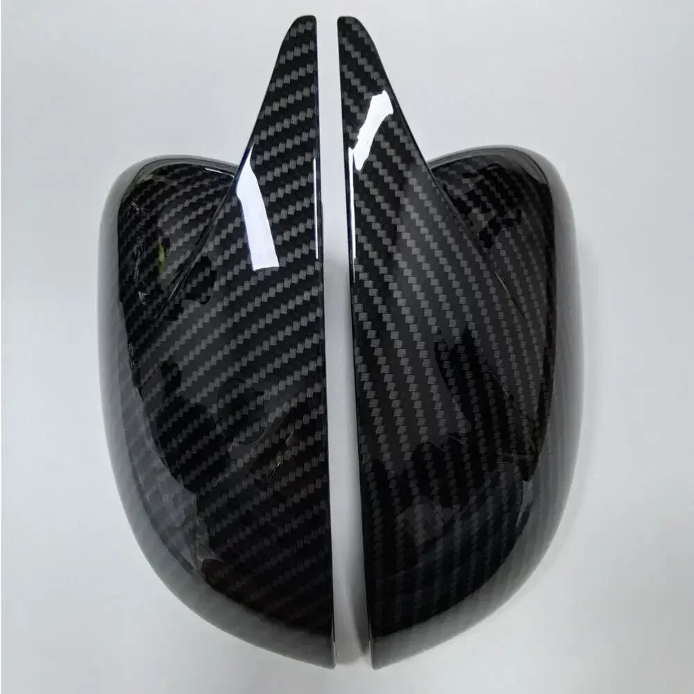 For Kia Rio 2011-2017 Car Sticker Rearview Side Mirror Cover Horn Wing Cap Exterior Door Rear View Case Trim Carbon Fiber Look Quake
