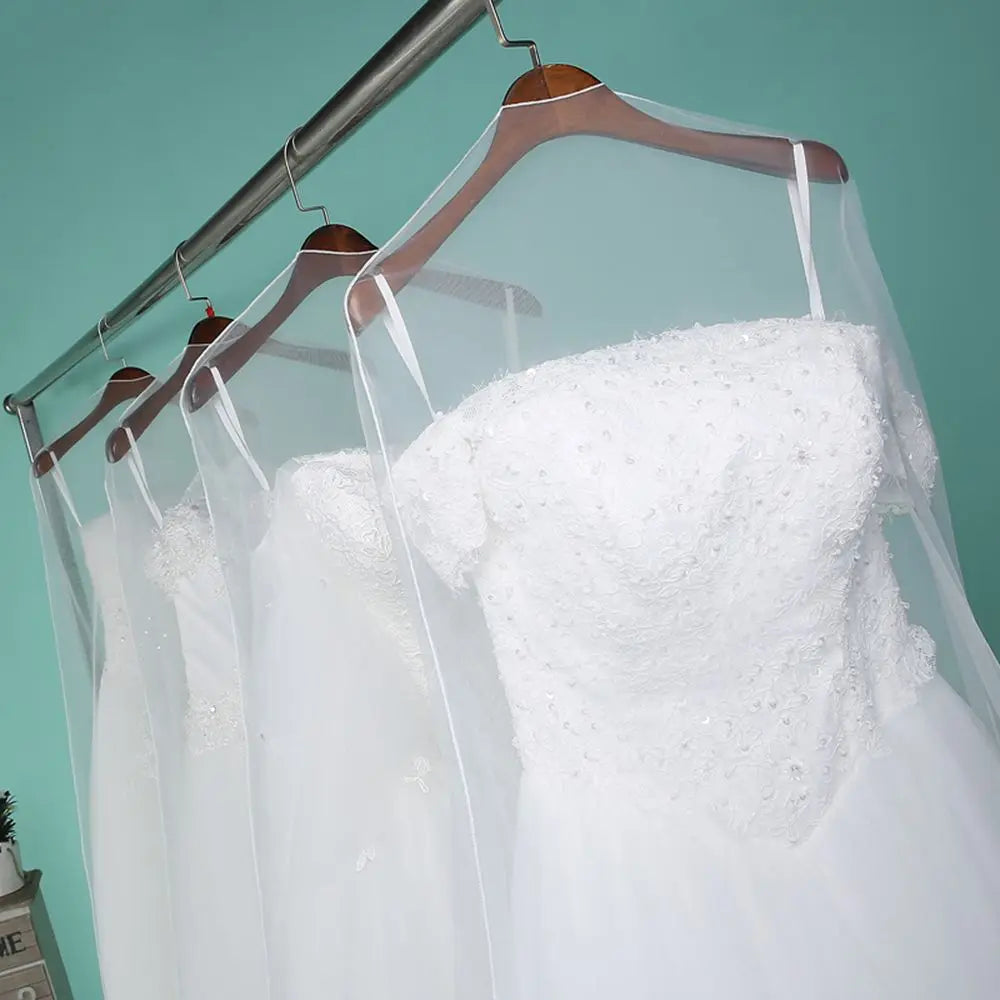 Wedding Dress Garment Protector Dust-proof Covers Bride Gown Storage Bags Clothing Cover Transparent Wardrobe Case Quake