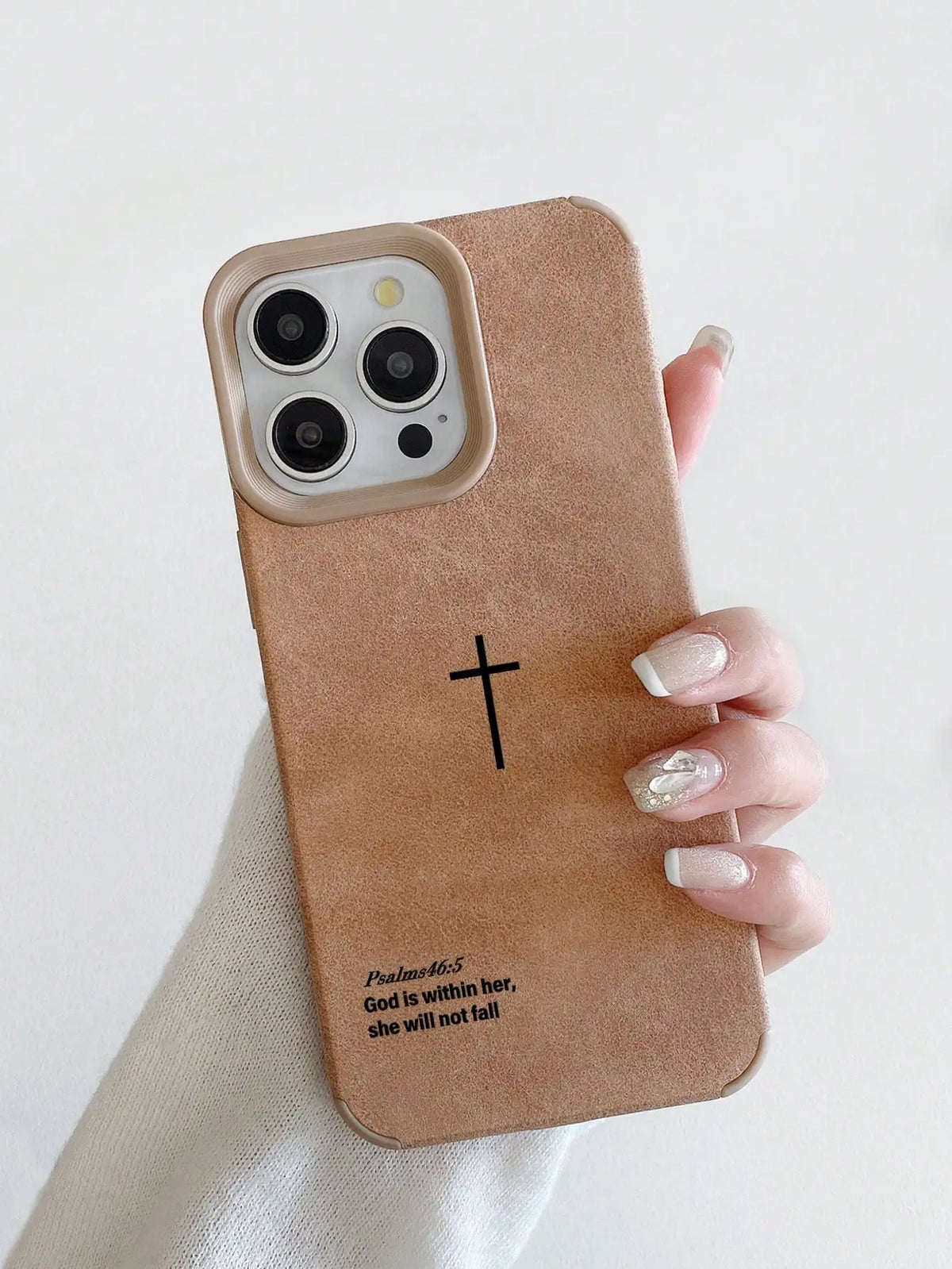 Retro Bible Verse Phone Case Minimalist Religious Style Cross Christian Cool Phone Case Christian Gift for Girlfriend/Boyfriend Quake