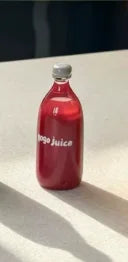 50pcs Sweet Fruit Juice Bottle Resin Simulation Food DIY Jewelry Making Accessories Ornament For Kitchen Dollhouse Decoration Quake dark red