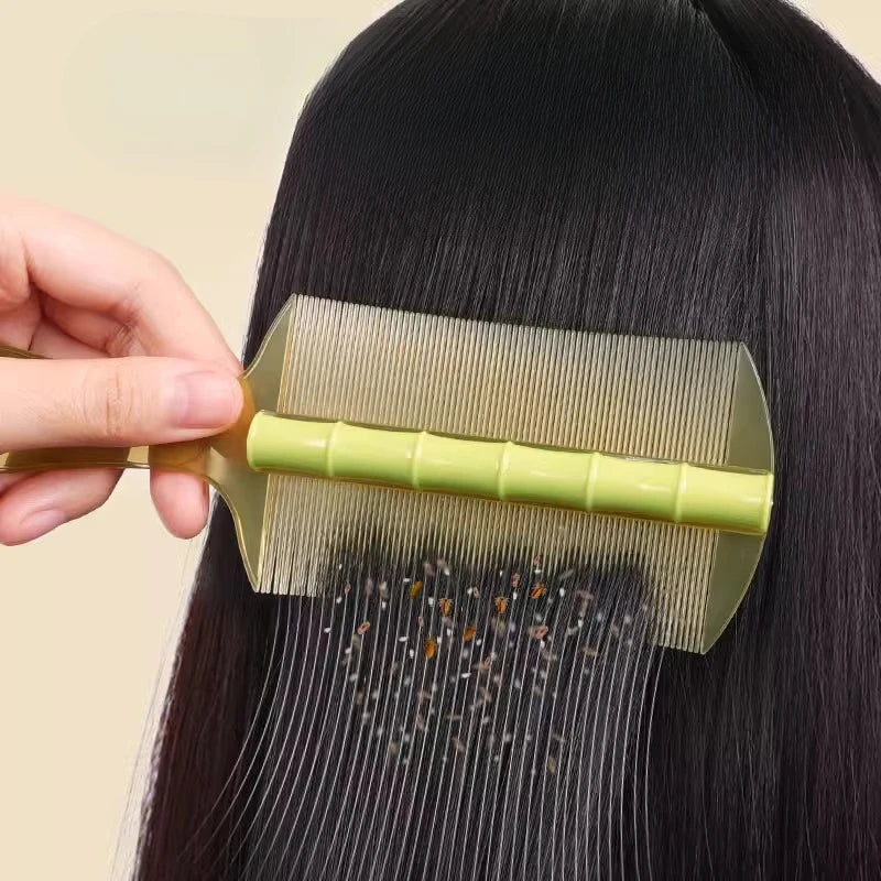 Double Sid Lice Comb Dense Teeth Scalp Massage Comb Professional Flea Removal Grate Ultra-Dense Comb Suitable for Children Pet Quake