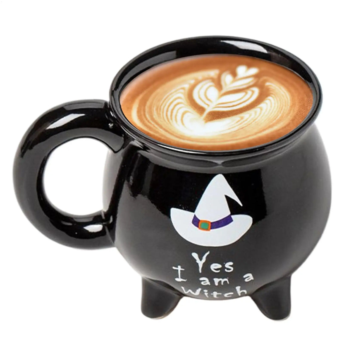 Cauldron Mug Spooky Ceramic Witch Home Decor Halloween Cauldron Mug Desk Decor for Hot Ice Tea Milk Latte Juice Soup Home Living Quake