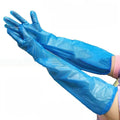10PCS Waterproof Disposable Gloves Multifunctional Transparent Cleaning Long Gloves Durable Thickened Disposable Hand Sleeves Quake Blue