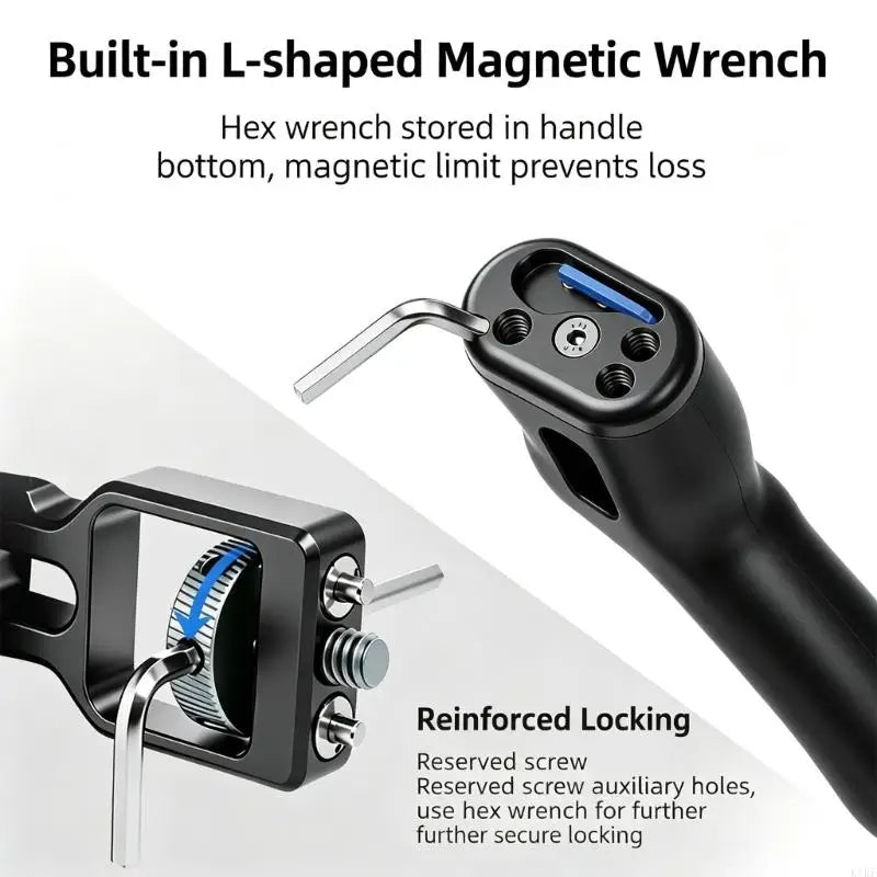 Handheld Camera Cage Grip with Mounting Holes for Video Cages Camera Handle K1KF Quake
