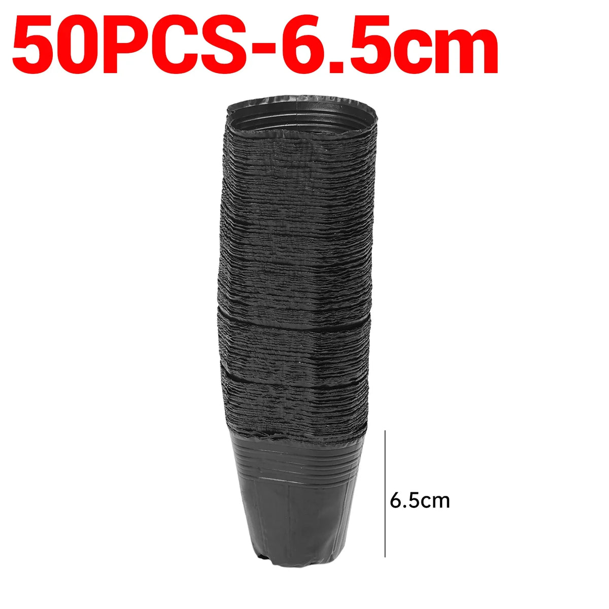 100/50PCS Thickened Seedling Bag with Holes Plastic Flowerpot Flower Plant Breathable Container Garden Vegetable Planting Pots Quake 50PCS-6.5cm