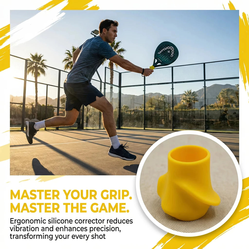 Silicone Tennis Pickleball Racket Corrector Shock Absorbing Trainer Easy Installation Posture Beginner Sports Skill Improvement Quake