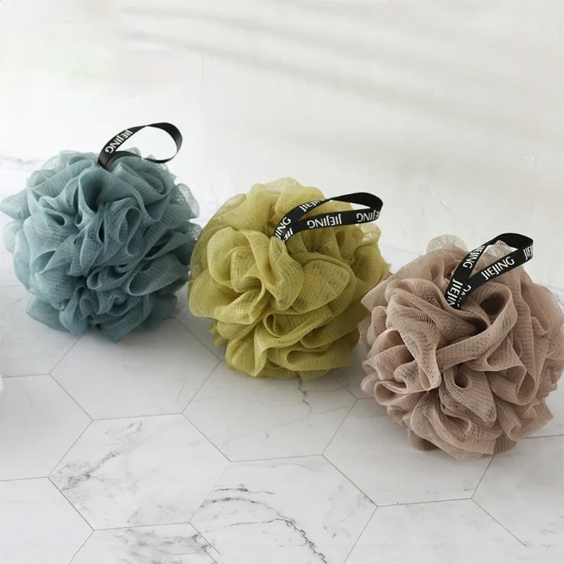 Soft Mesh Bath Sponge Balls Nylon Cleaning Brush Shower Puff Body Cleaner Exfoliating Scrubbers Bath Ball Bathroom Supplies Quake