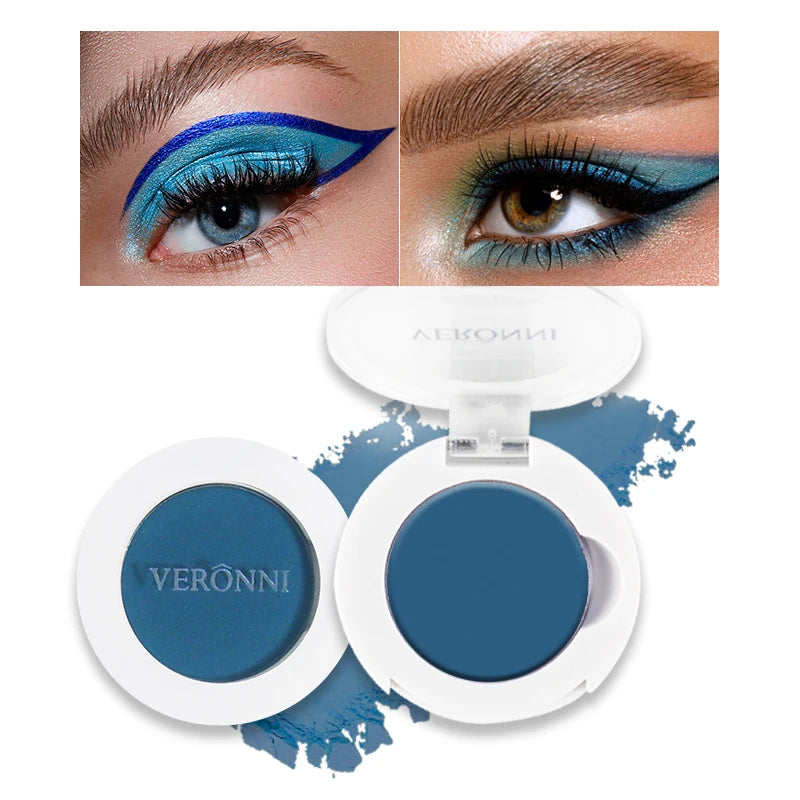 Monochrome Fashion Shimmer Glitter EyeShadow Makeup Pigment Pearlescent Brightening High Light Powder Eyeshadow Lasting Cosmetic Quake E111
