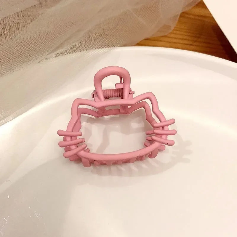 Korean Fashion Hair Grab Clip for Girls Ins Cute Pink Bear Cat Red Cherry Back Head Grab Clip for Women Hair Styling Accessories Quake