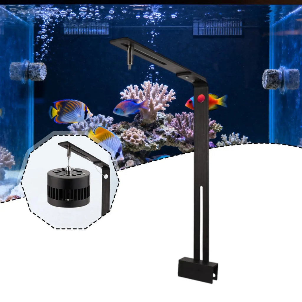 Height Adjustable Fish Tank Light Rack Sleek Aluminum Aquarium Lighting Holder for Planted and Reef Tanks Quake