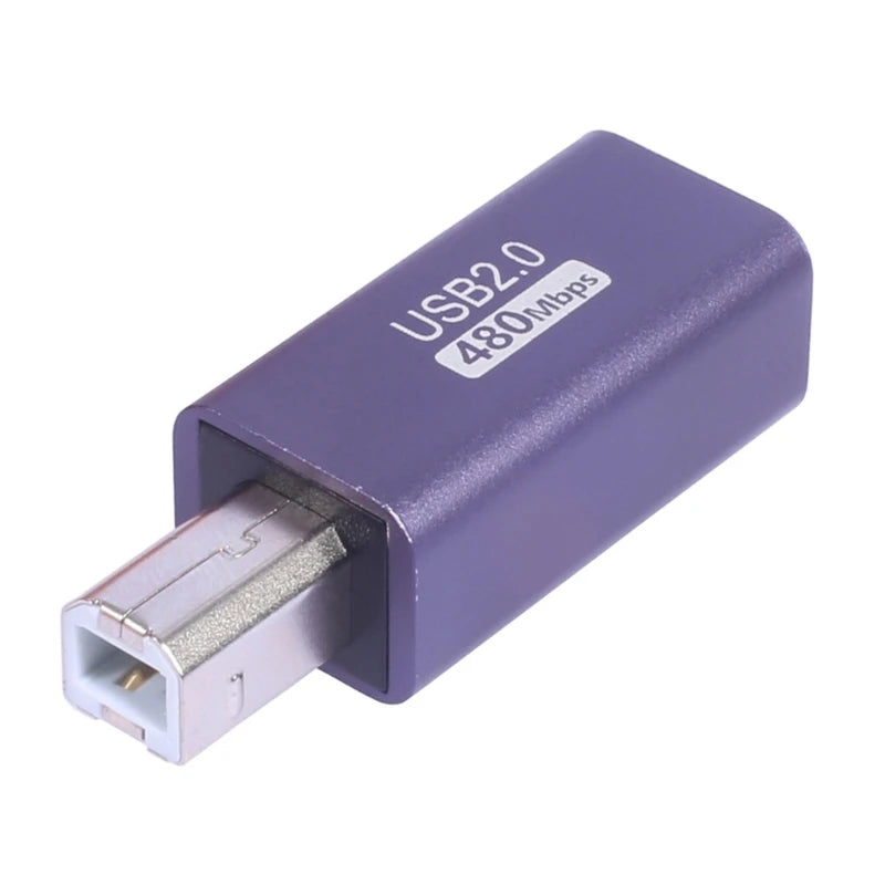 USB/USB B/Type C/Minis USB/MicroUSB Male Male Convert Connectors Support Data & Charging for Printers/Scanner K1KF Quake TypeB