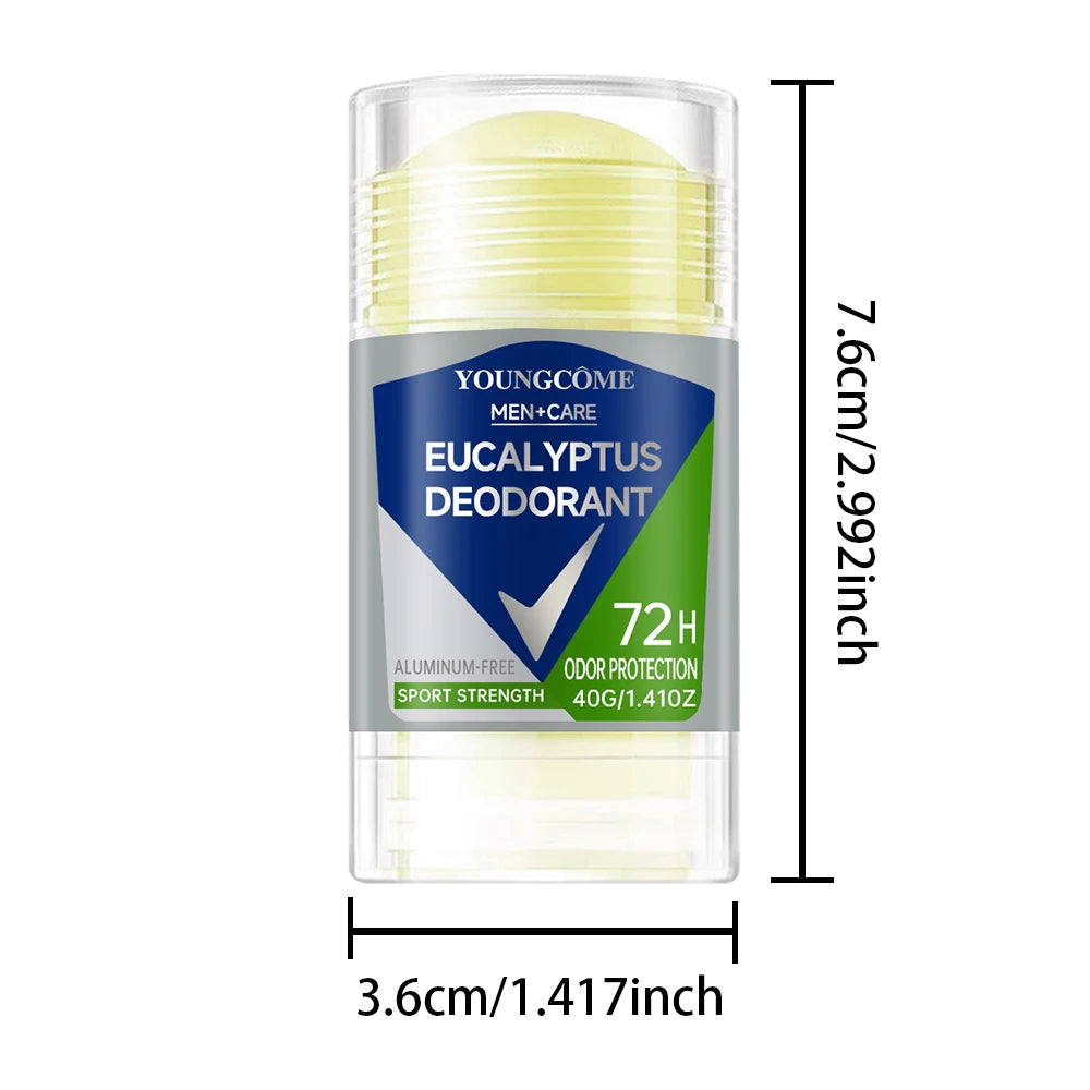 Men's Deodorant Stick Anti Sweating Keep Drying Lasting Fragrance Remove Armpit Odor Underarm Refresh Sticks Fade Body Odor Quake 1PCS