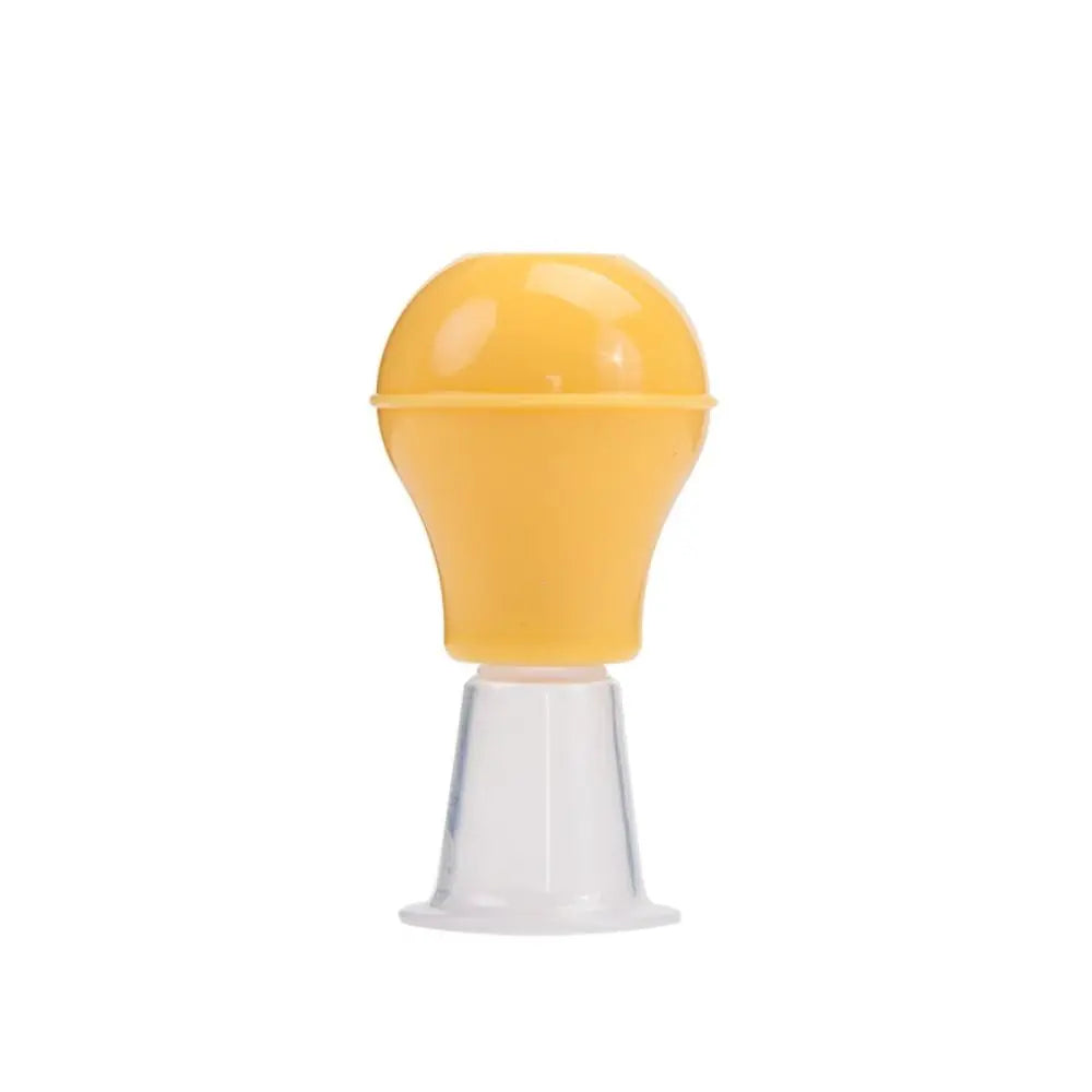 PP Nipple Corrector Silicone Smooth Edge Nipple Flat Retraction Puller Portable Inverted Nipple Puller Prenatal And Postpartum Quake Yellow