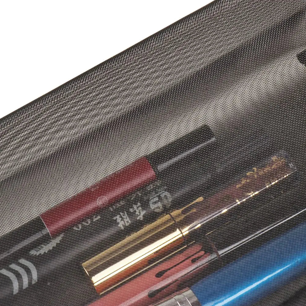1PC Black Travel Mesh Cosmetic Bag Zipper Makeup Bag For Women Wash Toiletry Bag Makeup Organizer Quake