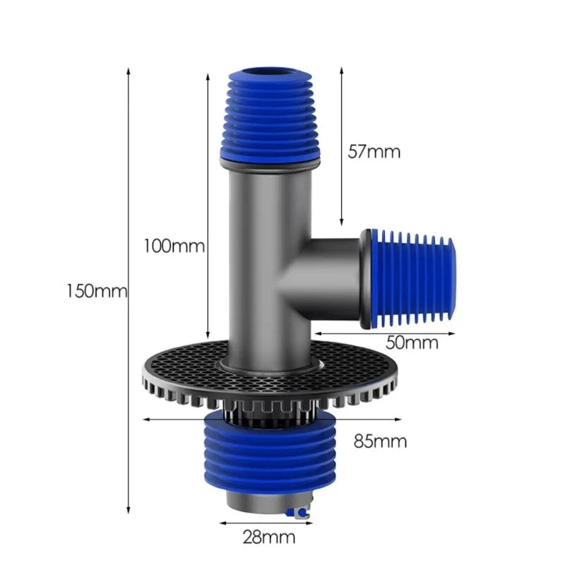 Universal Washing Machine Floor Drain 2 in 1 Sewer Drain Connector Sink Sewer Washroom Accessories Hose Adapter Disposer Quake