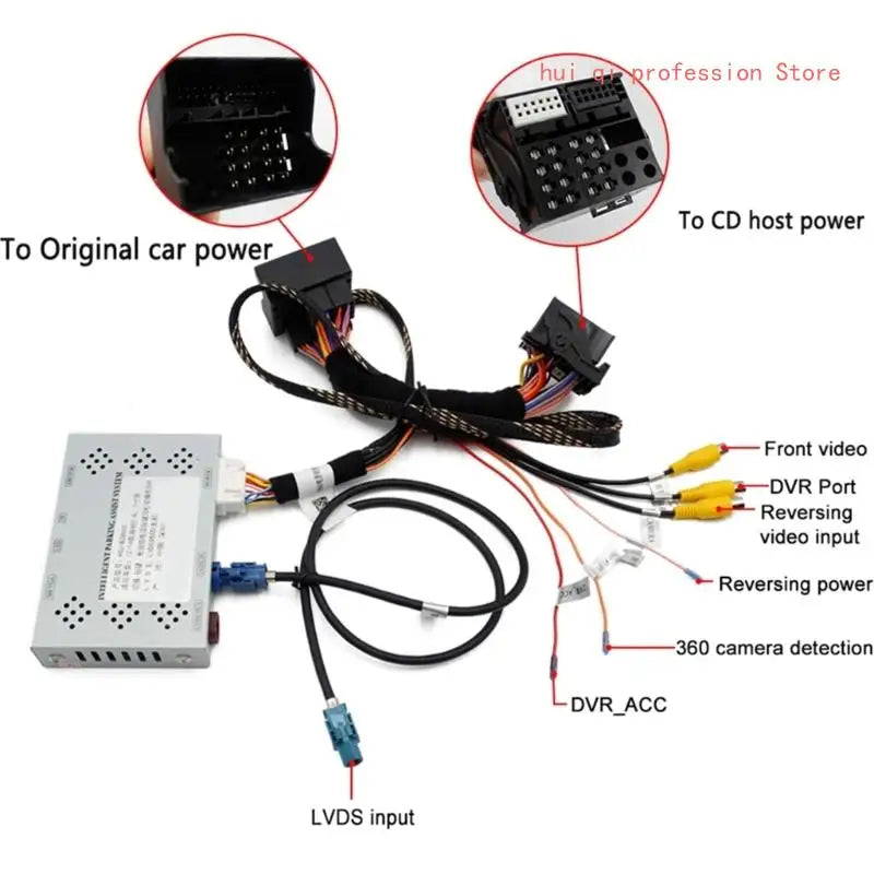 Car Front Rear Reverse Camera Interfaces Adapter Box Decoders, Plugs And Play for A B C 4.5 Systems Enhanced Safety Quake