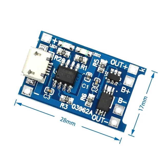 Mini Micro Type-c USB 5V 1A 18650 TP4056 Lithium Battery Charger Module Charging Board With Protection Dual Functions 1A Li-ion Quake 18650 Micro