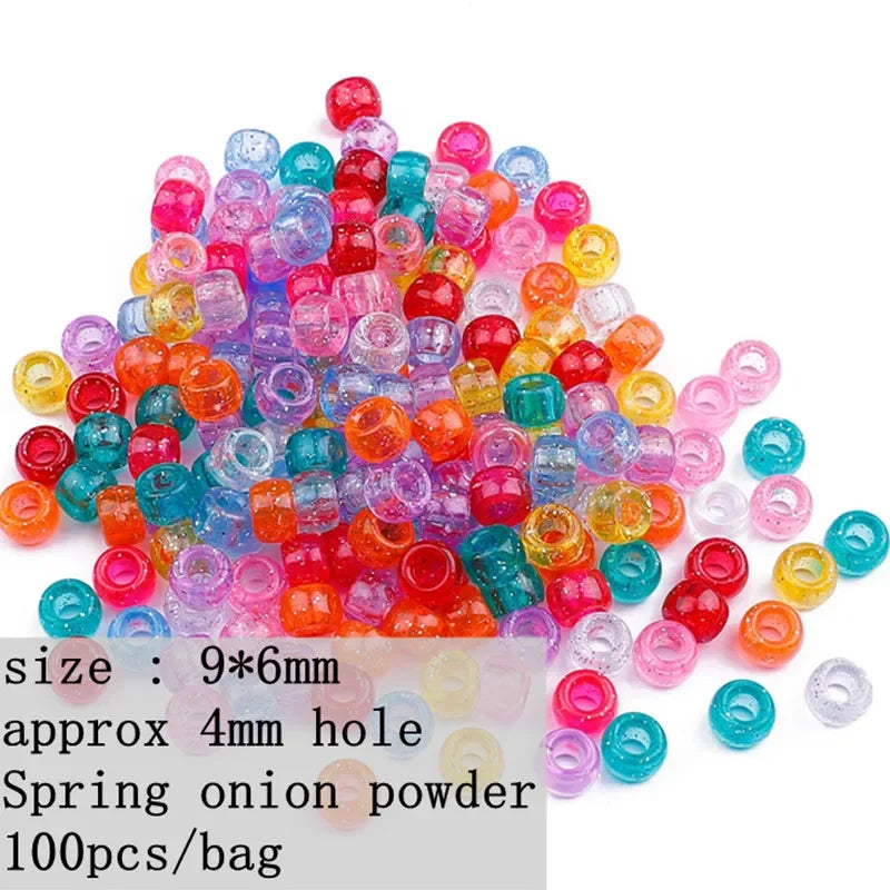 100pcs Multi Colored Braid Hair Dread Dreadlock Beads Hair Rings Tube Cuffs for Styling Accessories Braiders Hair Styling Tools Quake NO.2