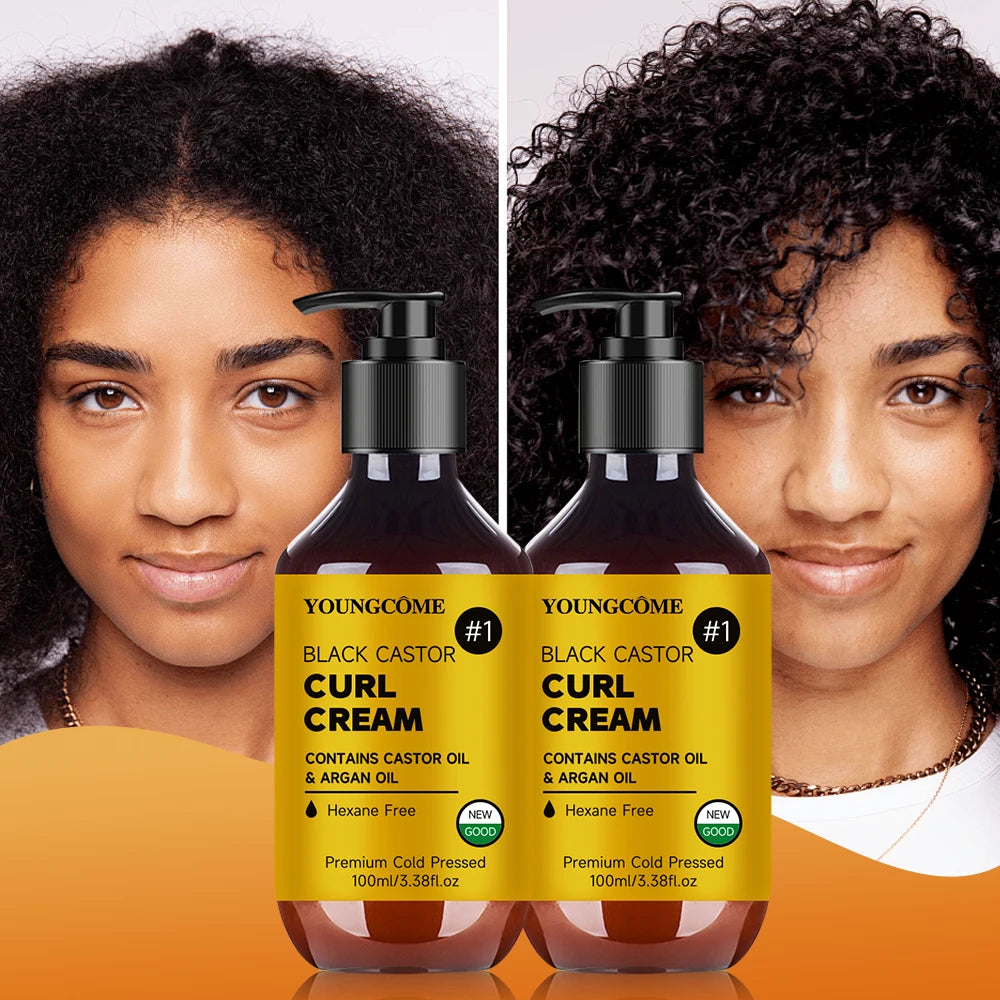 Castor Oil Hair Cream Clean Strengthen Hair Root Reduce Dandruff Improve Dryness Anti Frizzy Nourish Repair Damaged Hair Care Quake