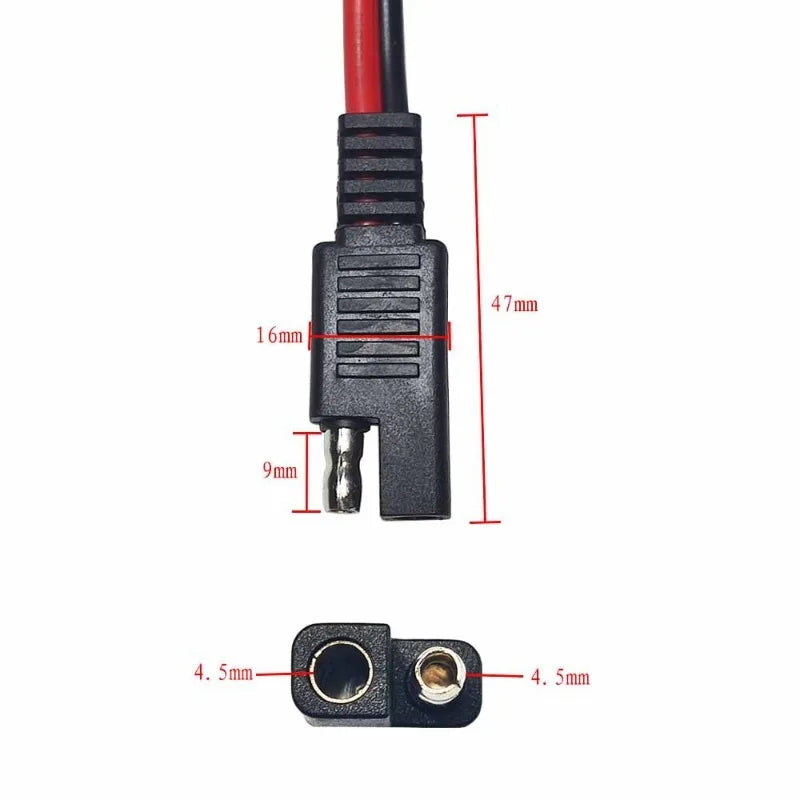 Quick Connect Disconnect SAE Power Cable 12AWG Heavy Duty DIY 1 to 0/1/2/3/4 Adapter Plug Connector for Power Equipment Wiring Quake
