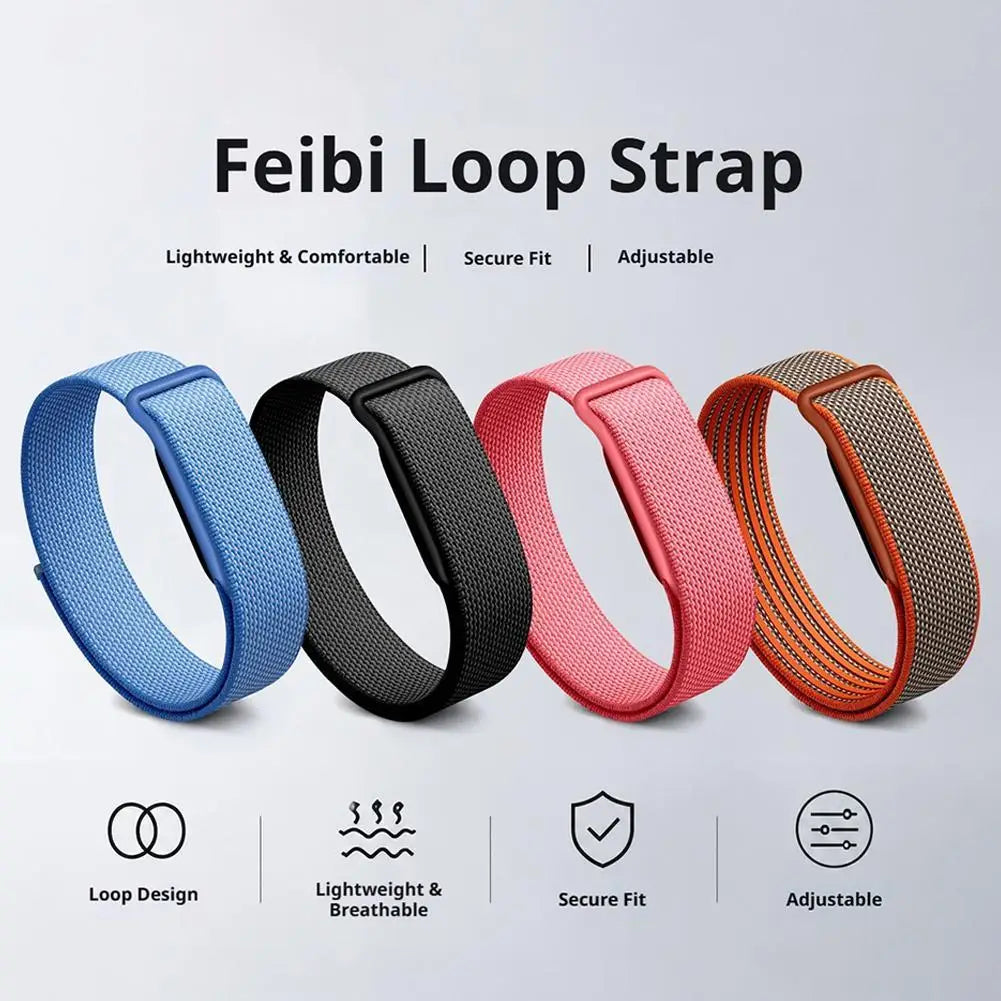 For Google Fitbit Air Nylon Watch Band Adjustable Loop Strap Breathable Soft Wristband for Fitness Sports Outdoor Daily Wear Quake