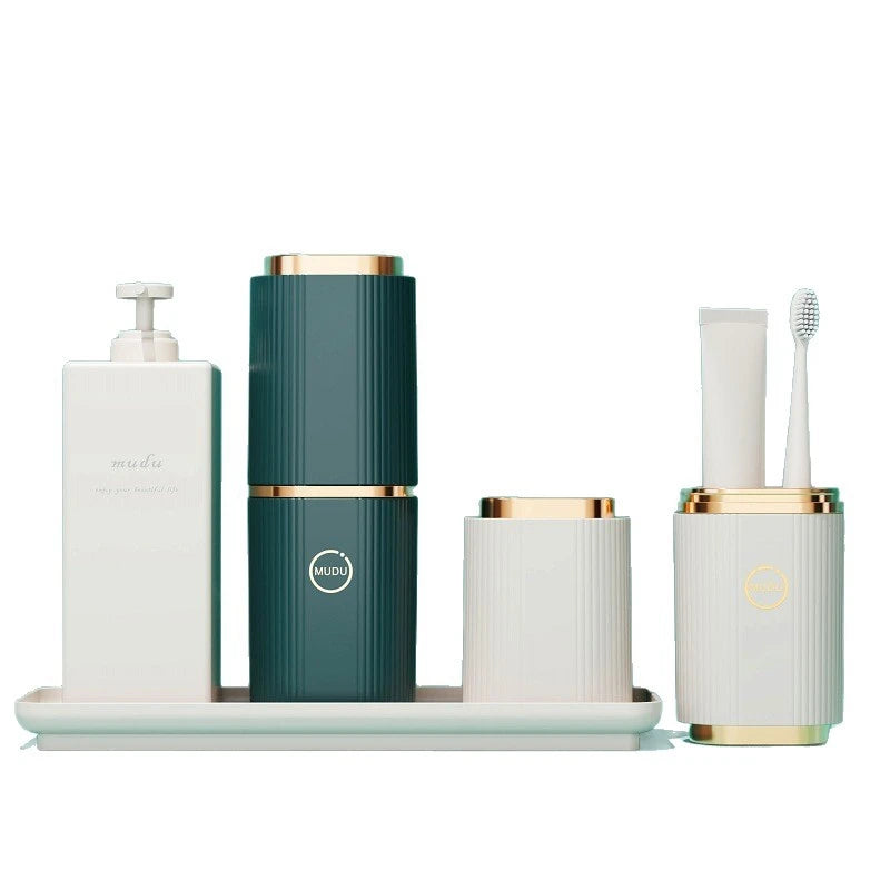 Portable Travel Household Wash Cup Mouthwash Cup Toothbrush Toothpaste Storage Box Toothset Box Toothbrush Holder Set Quake