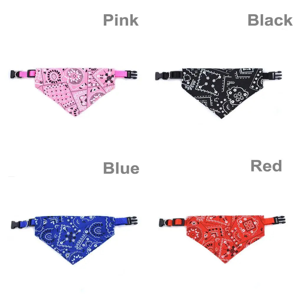 Dog Bandanas Large Pet Scarf Pet Cotton Plaid WashableBow ties Collar Cat Dog Scarf Large Dog Accessories Kerchief Quake