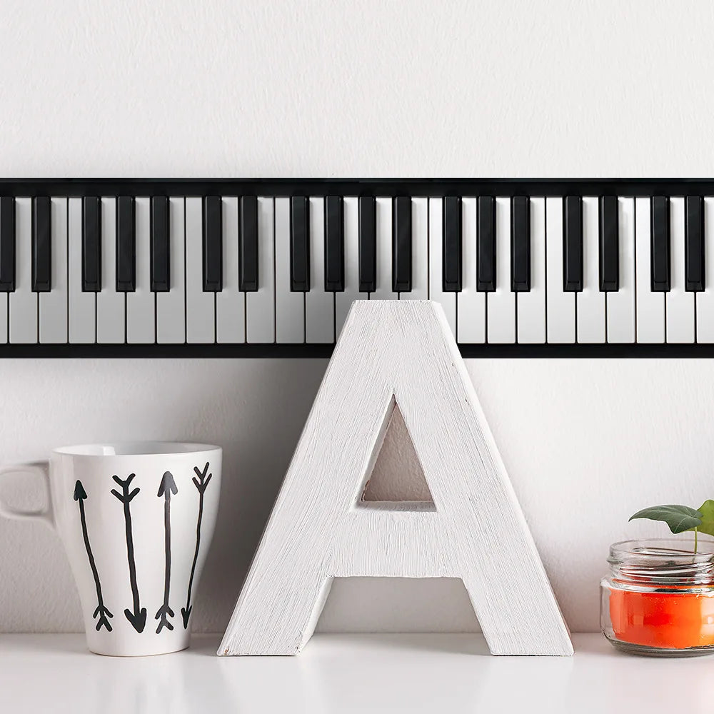 Black and White Piano Keys Wall Stickers Kicking Baseboard Waist Line Wallpaper Decals Music Decoration Glass Door Decor Musica Quake