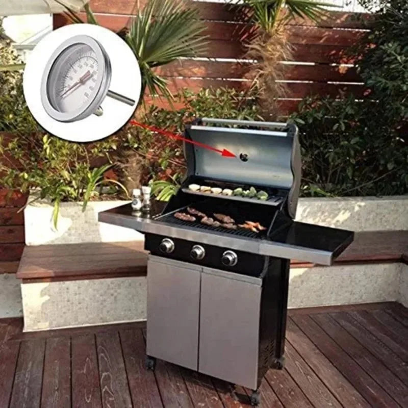 Stainless Steel Oven Thermometer Kitchen Barbecue Bbq Food Bread Thermometer Gauge Microwave Cooker Baking Thermometer 50 – 500℃ Quake