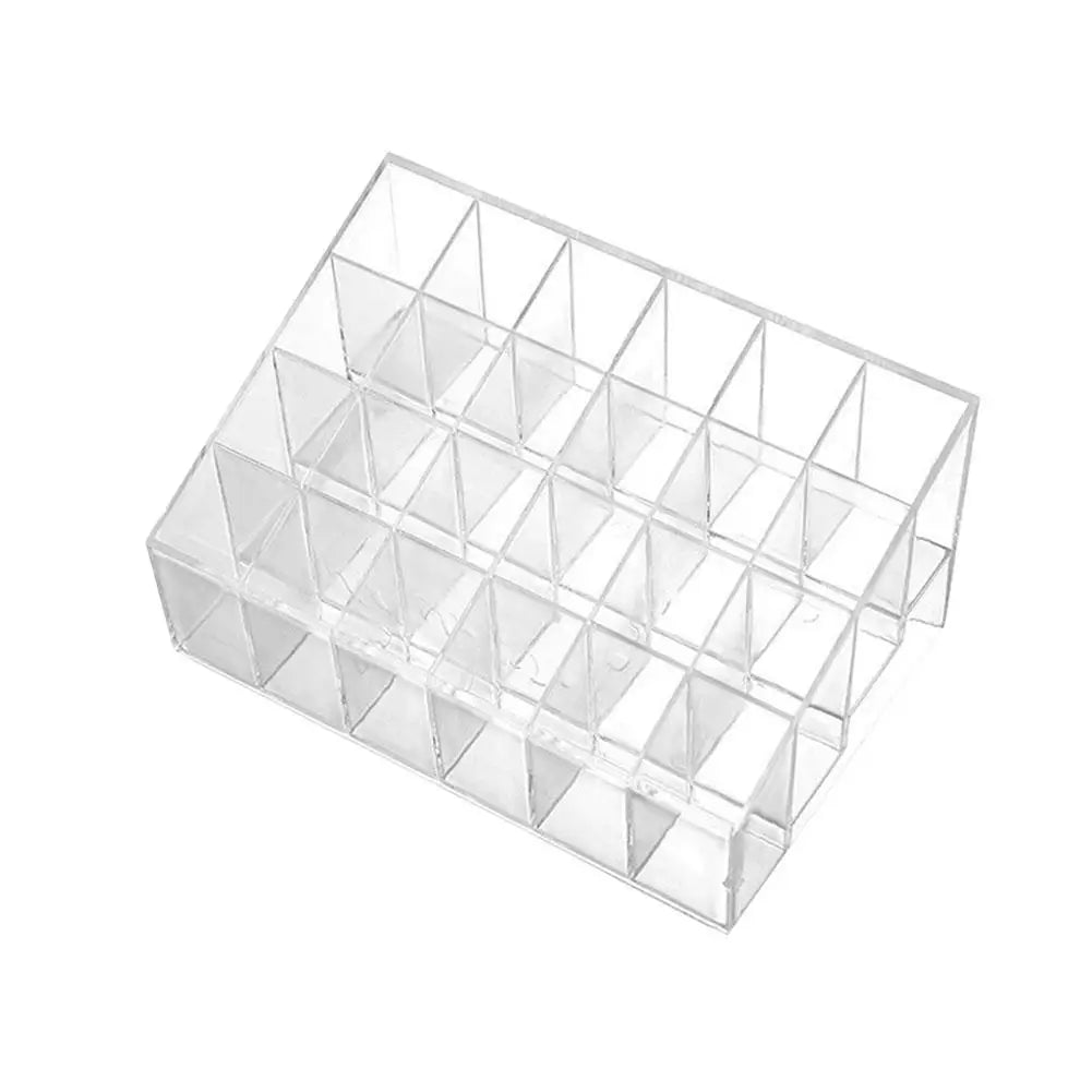 4 Sizes Lipsticks Holder - Clear Acrylic Lipgloss Lipstick Organizer and Storage Display Case for Lip Gloss, Lipstick Tubes Quake B-24 grids